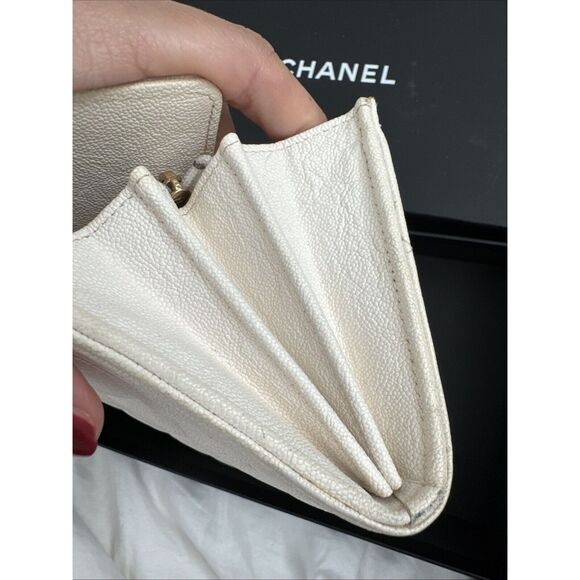 Chanel Boy Cream Beige Gold Tone Long Quilted Wallet W/box - Picture 16 of 16